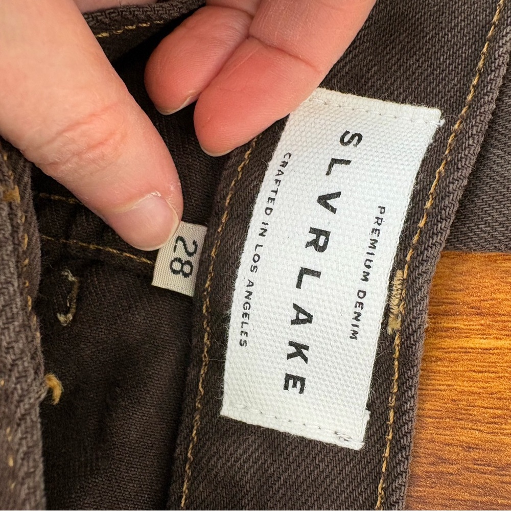 SLVRLAKE Grace Jeans Northern Cedar Brown Size 28 - Picture 6 of 8